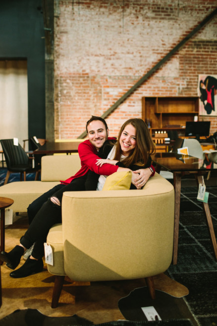 Love at the Furniture Shop – Photo by Let's Frolic Together