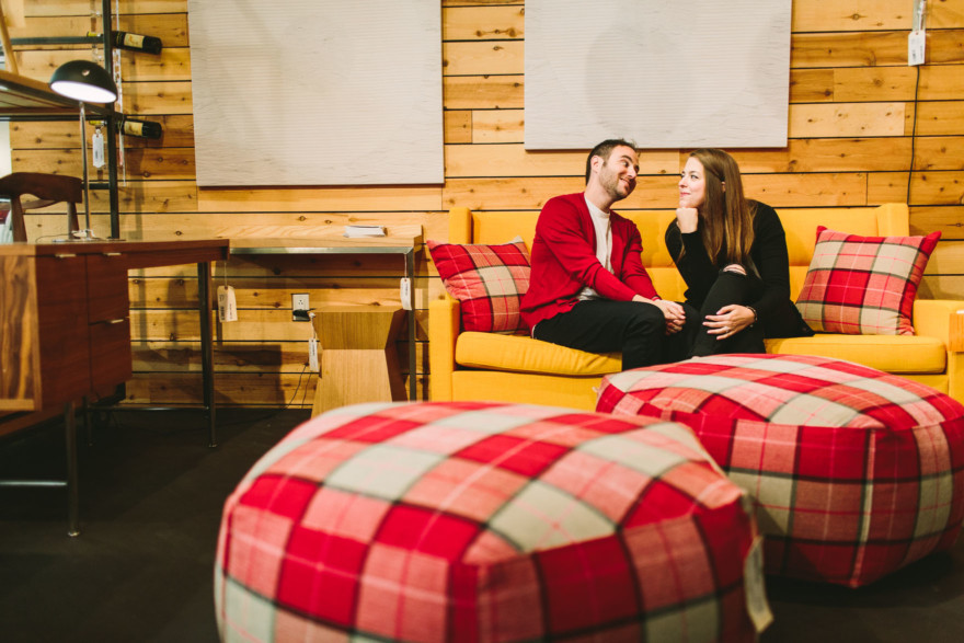 Love at the Furniture Shop – Photo by Let's Frolic Together