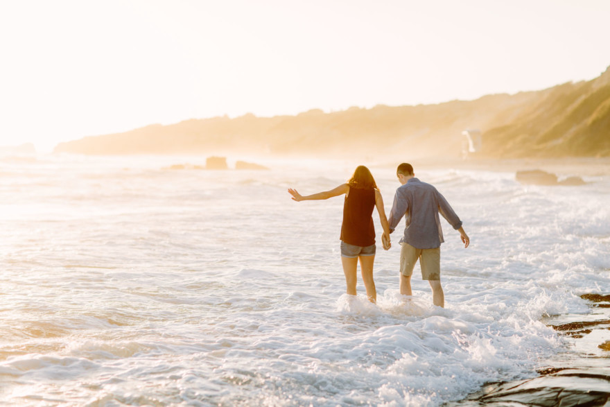 Beach Engagement Magic – Photo by Let's Frolic Together