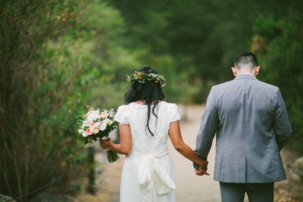 Rustic Bear-Themed San Diego Garden Wedding – Photo by Let's Frolic Together