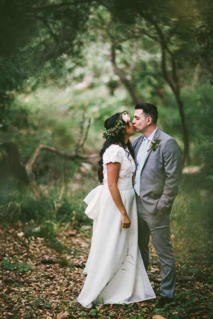 Rustic Bear-Themed San Diego Garden Wedding – Photo by Let's Frolic Together