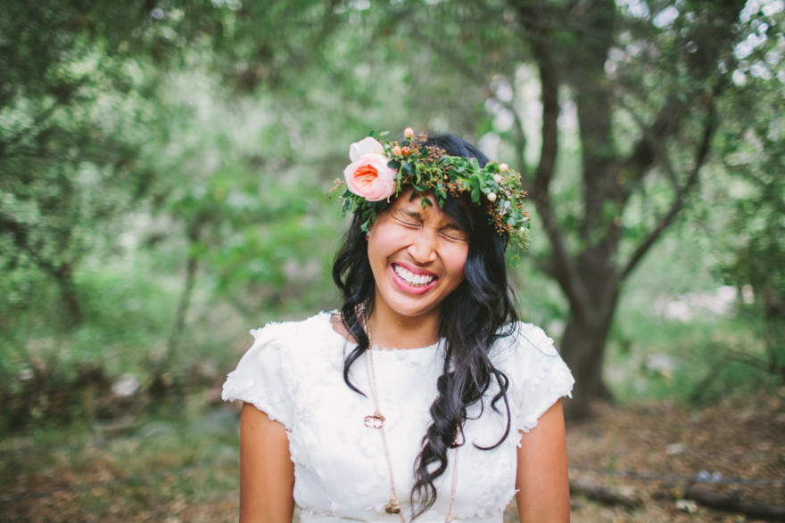 Rustic Bear-Themed San Diego Garden Wedding – Photo by Let's Frolic Together