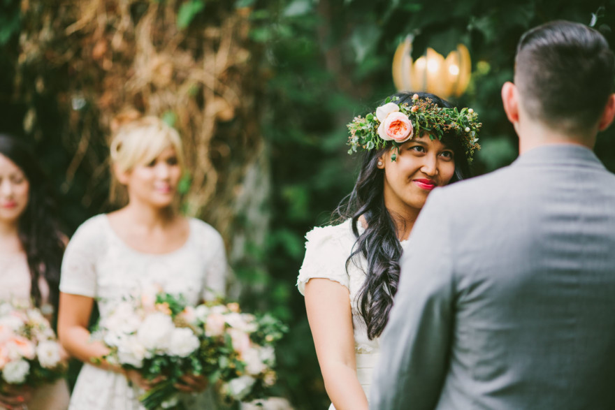 Rustic Bear-Themed San Diego Garden Wedding – Photo by Let's Frolic Together