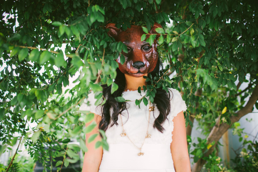 Rustic Bear-Themed San Diego Garden Wedding – Photo by Let's Frolic Together