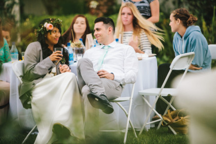 Rustic Bear-Themed San Diego Garden Wedding – Photo by Let's Frolic Together