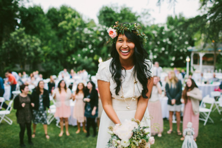 Rustic Bear-Themed San Diego Garden Wedding – Photo by Let's Frolic Together