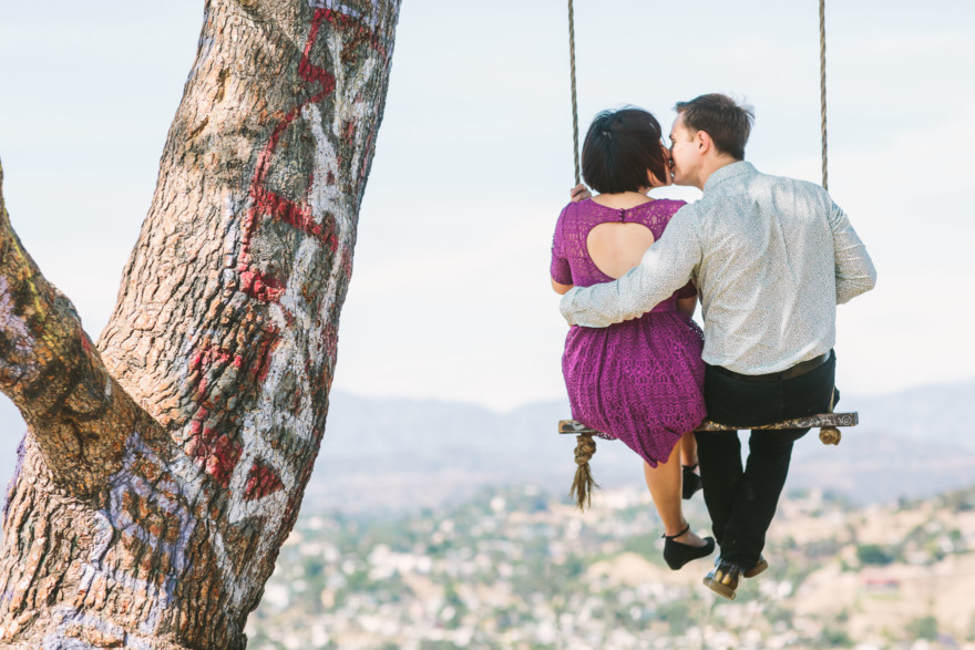 Swings and snuggling in the hilltops of LA – Photo by Let's Frolic Together