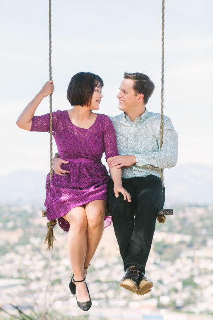 Swings and snuggling in the hilltops of LA – Photo by Let's Frolic Together