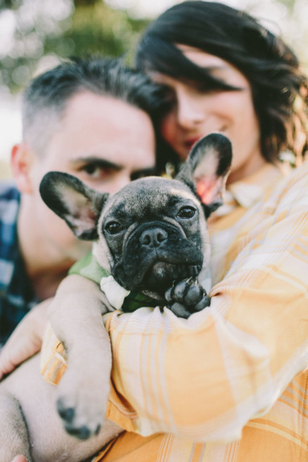 Forest Cuddles With a Frenchie – Photo by Let's Frolic Together