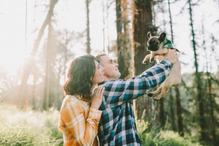 Forest Cuddles With a Frenchie – Photo by Let's Frolic Together