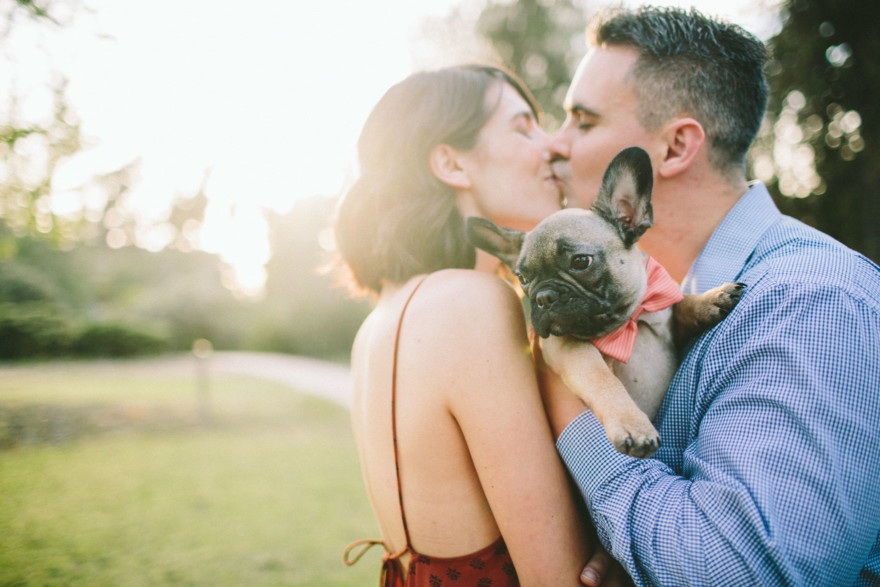 Forest Cuddles With a Frenchie – Photo by Let's Frolic Together