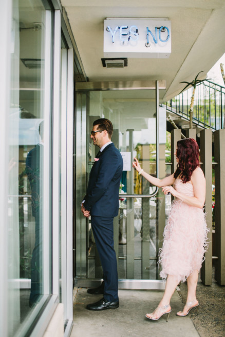 Rockin’ Retro Pearl Hotel Wedding – Photo by Let's Frolic Together