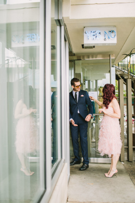 Rockin’ Retro Pearl Hotel Wedding – Photo by Let's Frolic Together