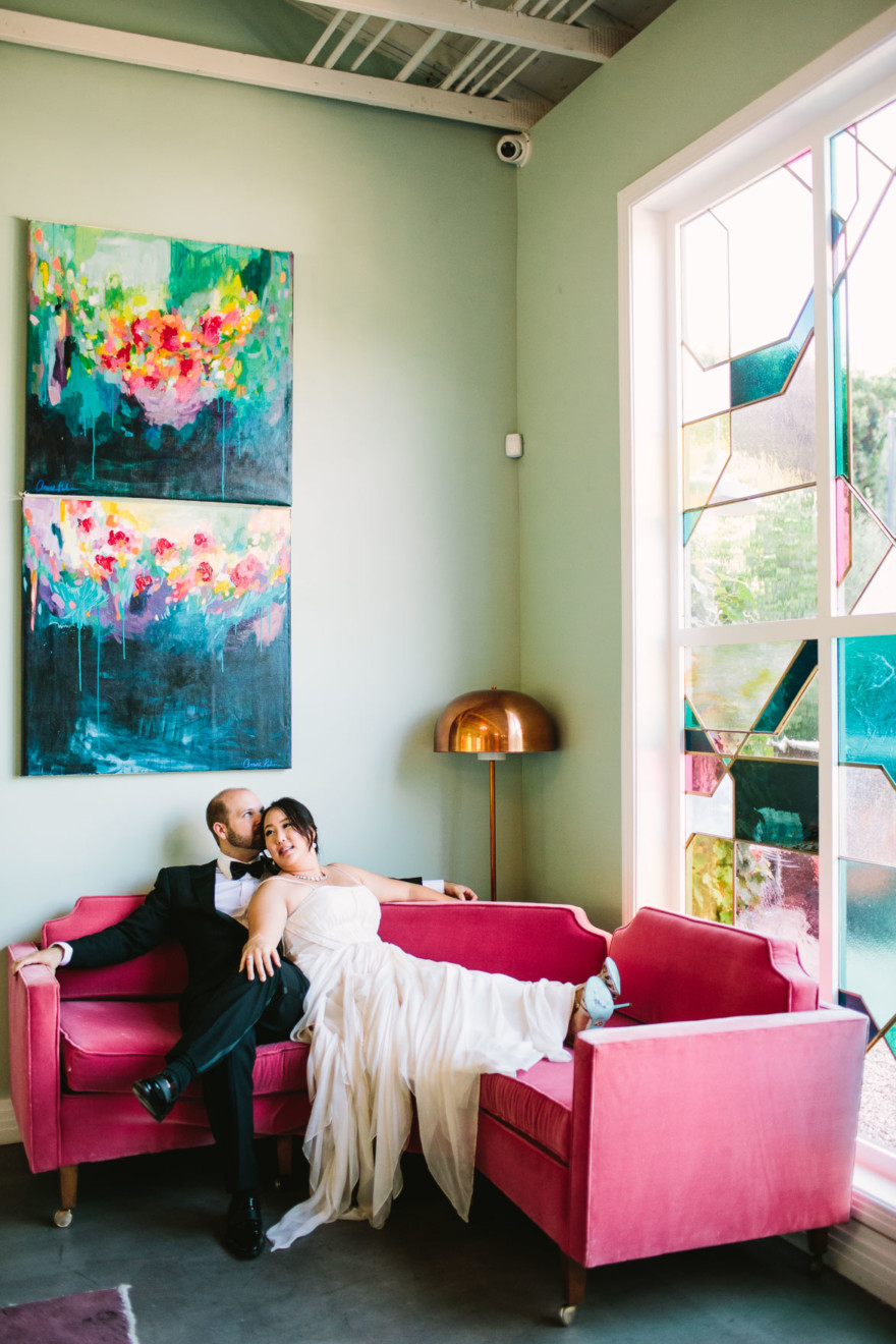 Wild Dinosaur Fig House Wedding – Photo by Let's Frolic Together