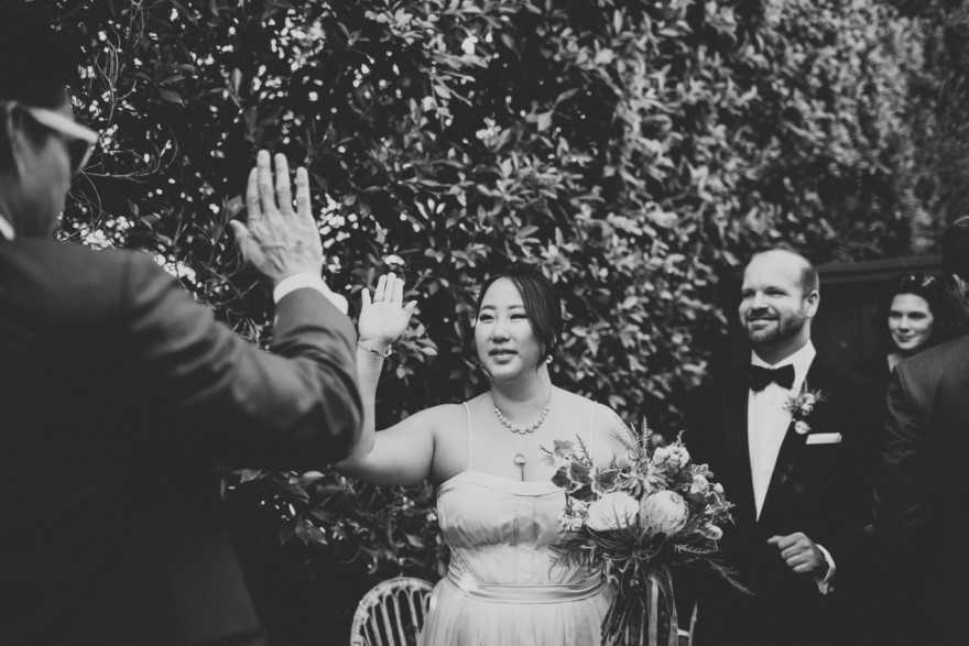 Wild Dinosaur Fig House Wedding – Photo by Let's Frolic Together