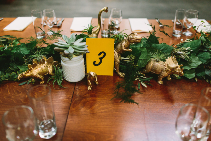 Wild Dinosaur Fig House Wedding – Photo by Let's Frolic Together