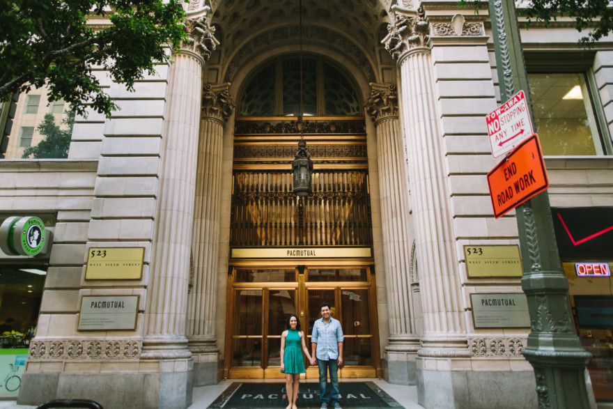 Golden Downtown LA Lovestory – Photo by Let's Frolic Together