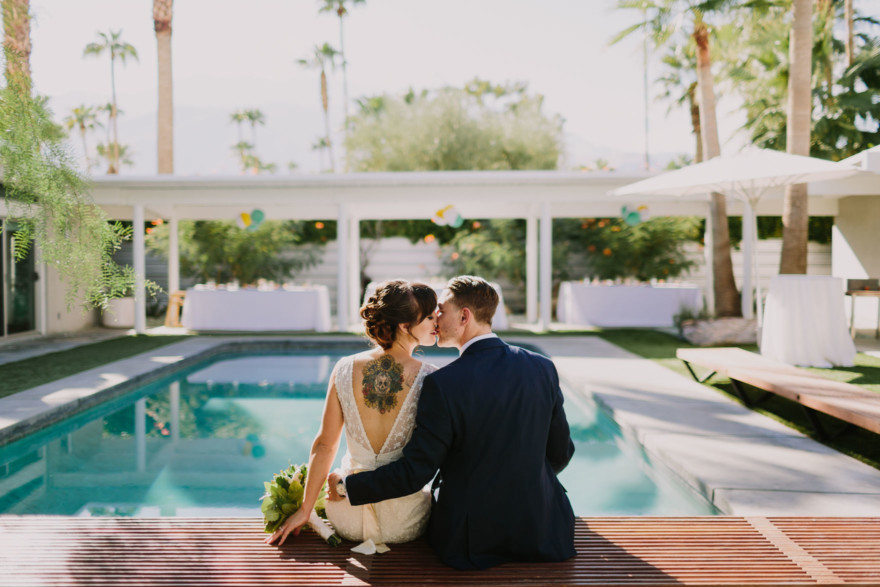Backyard Palm Springs Wedding – Photo by Let's Frolic Together