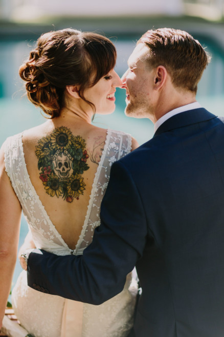 Backyard Palm Springs Wedding – Photo by Let's Frolic Together