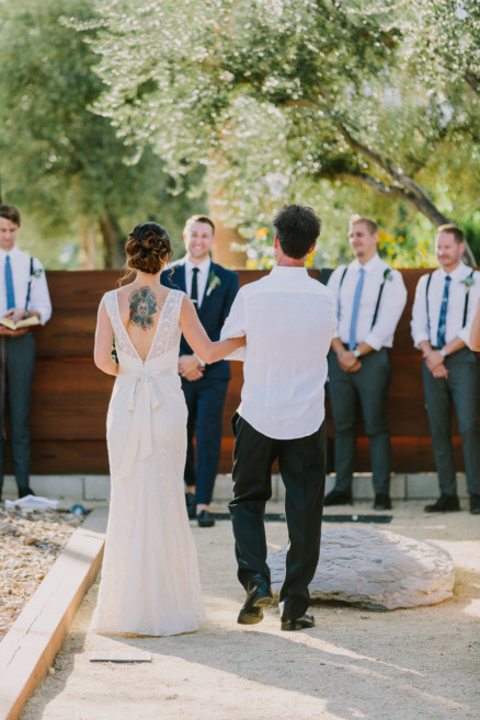 Backyard Palm Springs Wedding – Photo by Let's Frolic Together