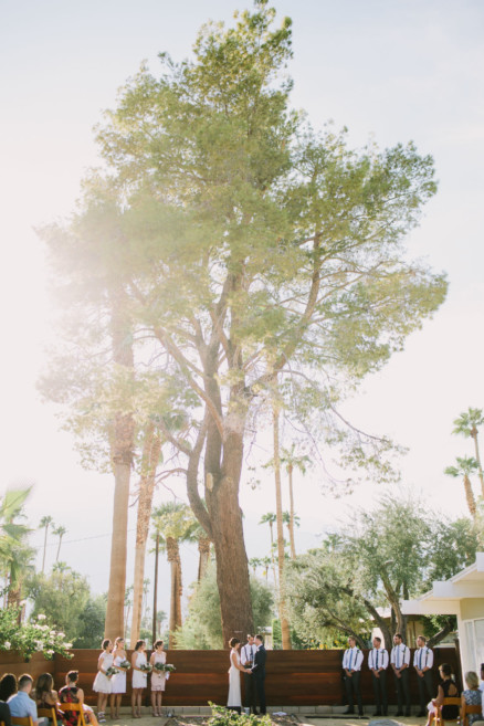 Backyard Palm Springs Wedding – Photo by Let's Frolic Together