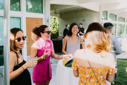 Backyard Palm Springs Wedding – Photo by Let's Frolic Together