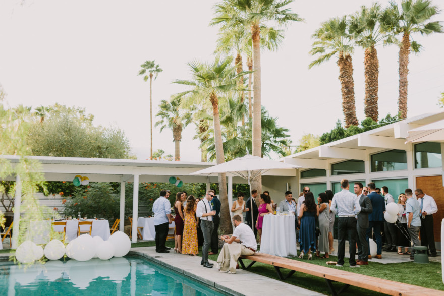 Backyard Palm Springs Wedding – Photo by Let's Frolic Together