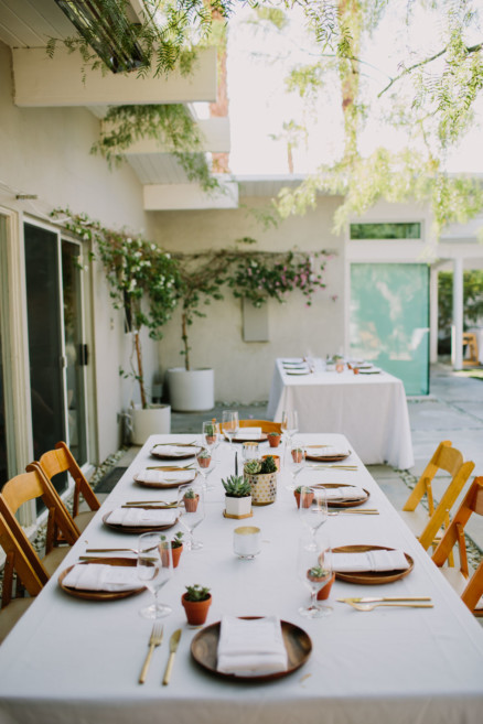 Backyard Palm Springs Wedding – Photo by Let's Frolic Together