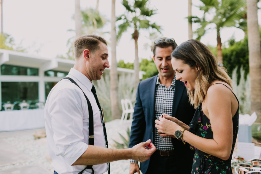 Backyard Palm Springs Wedding – Photo by Let's Frolic Together