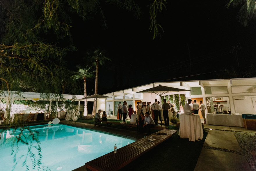 Backyard Palm Springs Wedding – Photo by Let's Frolic Together