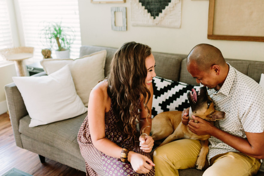 Cuddly and silly at-home engagement – Photo by Let's Frolic Together