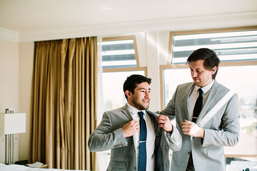 Wet Wedding at the Admiral Kidd Club – Photo by Let's Frolic Together
