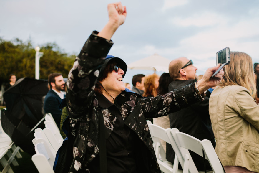 Wet Wedding at the Admiral Kidd Club – Photo by Let's Frolic Together