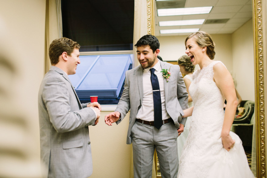 Wet Wedding at the Admiral Kidd Club – Photo by Let's Frolic Together