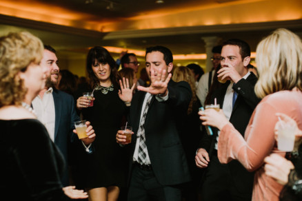 Wet Wedding at the Admiral Kidd Club – Photo by Let's Frolic Together
