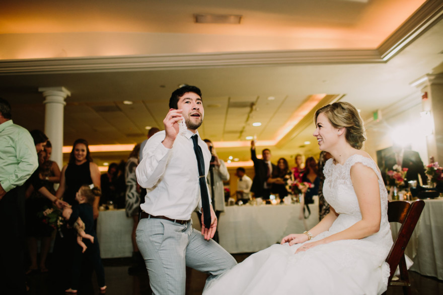 Wet Wedding at the Admiral Kidd Club – Photo by Let's Frolic Together