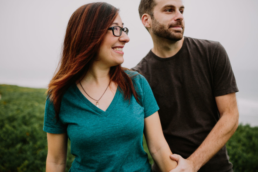 A Foggy Beach Engagement – Photo by Let's Frolic Together