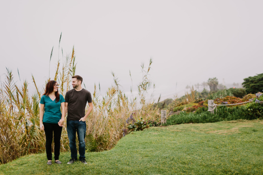 A Foggy Beach Engagement – Photo by Let's Frolic Together