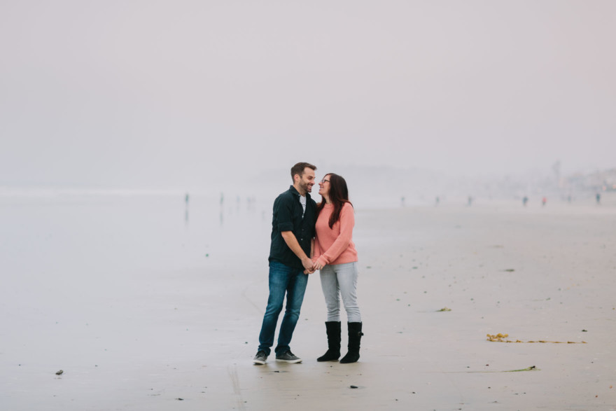 A Foggy Beach Engagement – Photo by Let's Frolic Together
