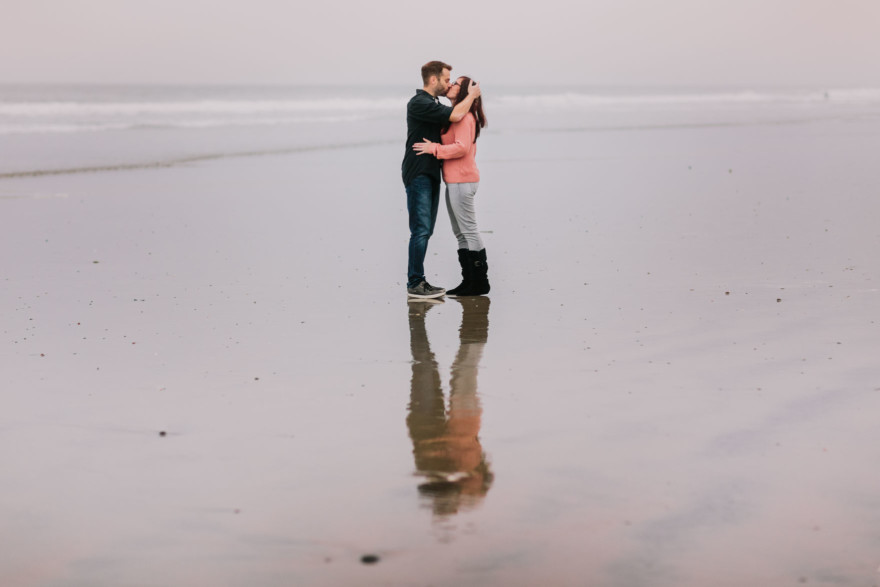 A Foggy Beach Engagement – Photo by Let's Frolic Together