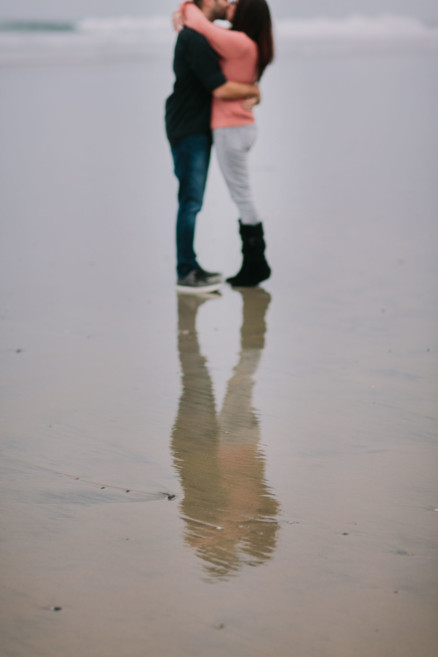 A Foggy Beach Engagement – Photo by Let's Frolic Together