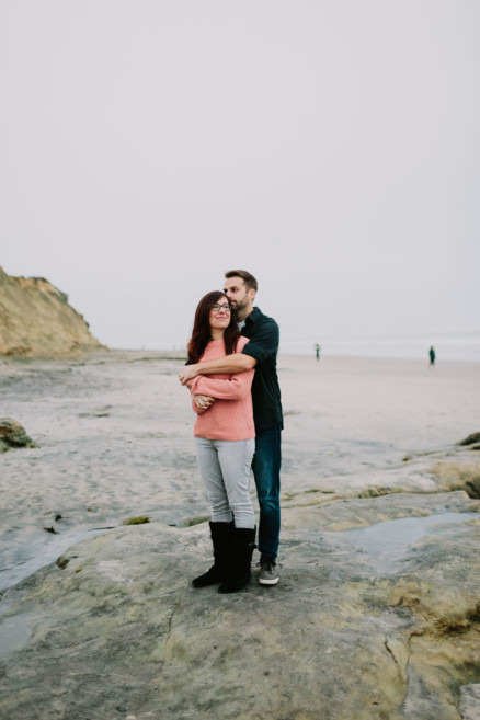 A Foggy Beach Engagement – Photo by Let's Frolic Together