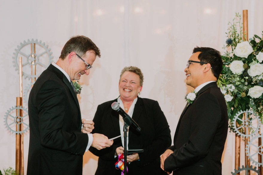 Feels-Filled Brick Wedding Bash – Photo by Let's Frolic Together