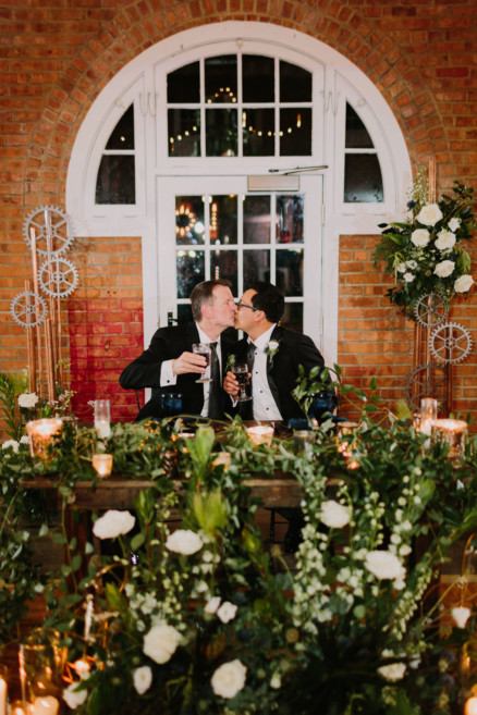 Feels-Filled Brick Wedding Bash – Photo by Let's Frolic Together