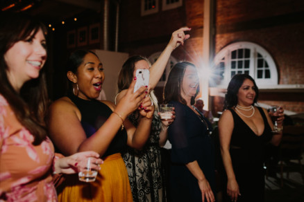 Feels-Filled Brick Wedding Bash – Photo by Let's Frolic Together