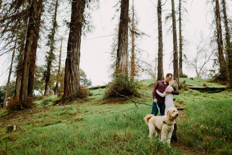 A Fur-Filled Engagement Stroll – Photo by Let's Frolic Together