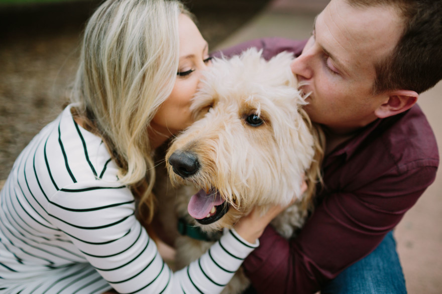 A Fur-Filled Engagement Stroll – Photo by Let's Frolic Together