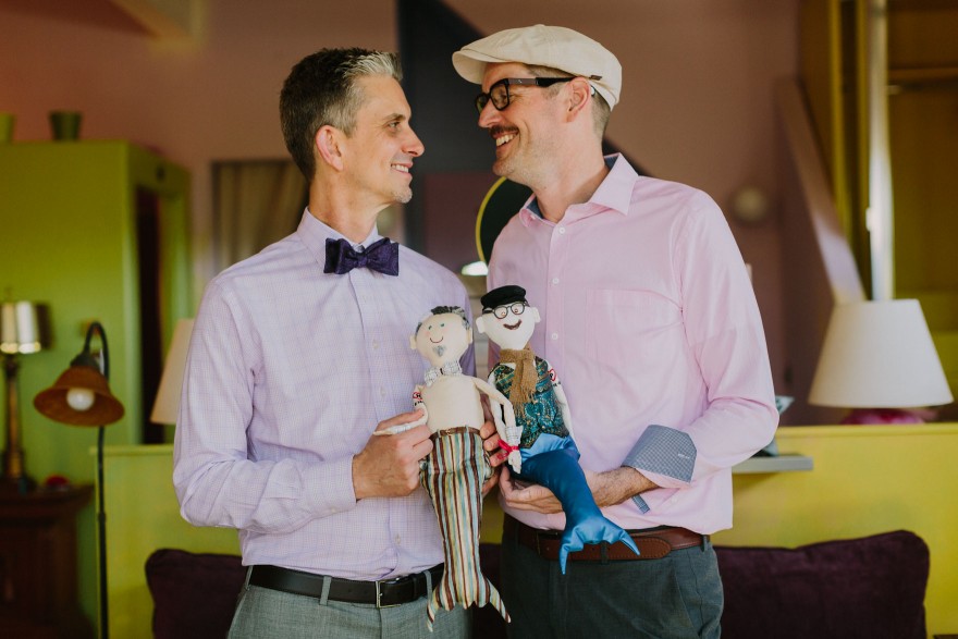 Colorful Poolside Garden Wedding – Photo by Let's Frolic Together