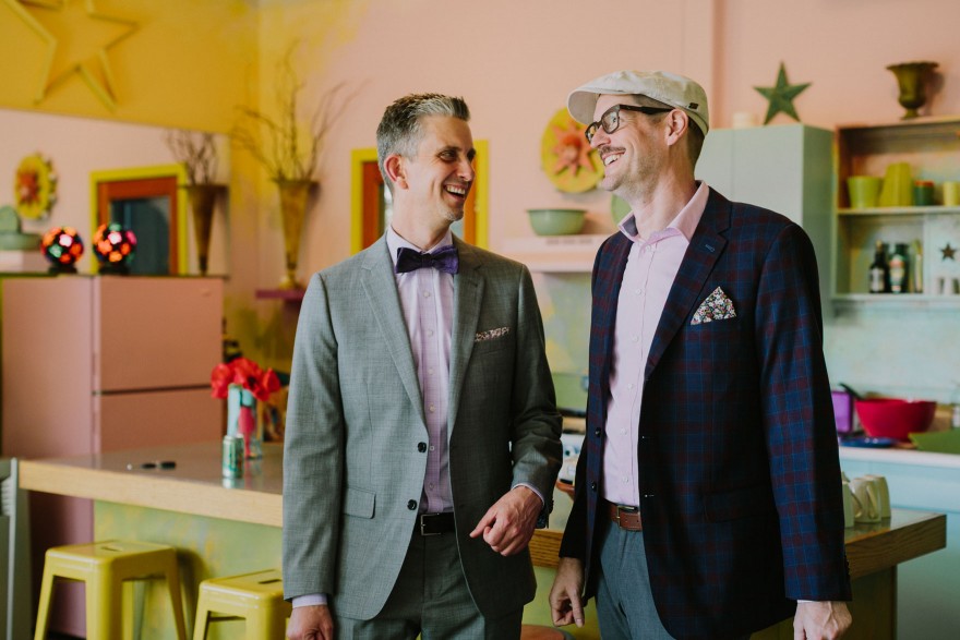 Colorful Poolside Garden Wedding – Photo by Let's Frolic Together