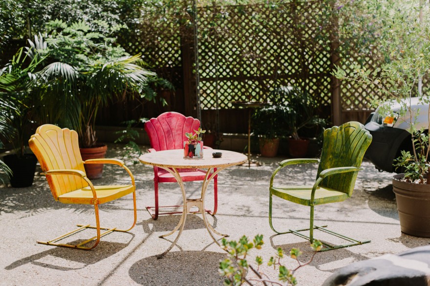 Colorful Poolside Garden Wedding – Photo by Let's Frolic Together